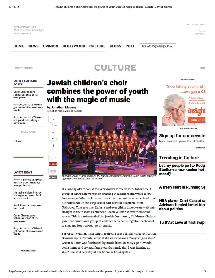Jewish children’s choir ...ulture | Jewish Journal.jpg